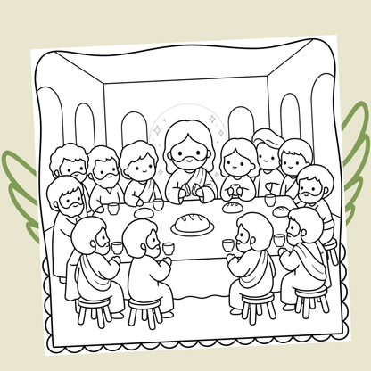 Mon univers chrétien cosy : 40 pages de coloriage de la bible PDF