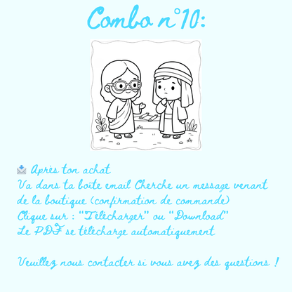 Combo n°32- 10 pages de coloriage chrétien PDF