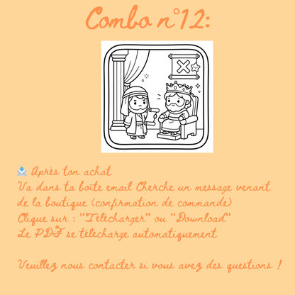 Combo n°34- 10 pages de coloriage chrétien PDF