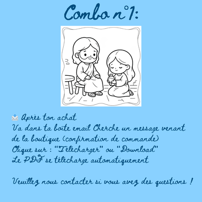 Combo n°23 - 10 pages de coloriage chrétien PDF