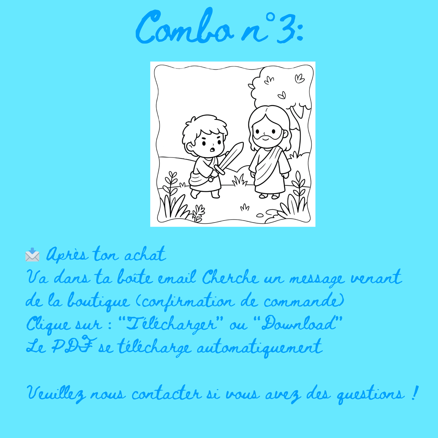 Combo n°25 - 10 pages de coloriage chrétien PDF