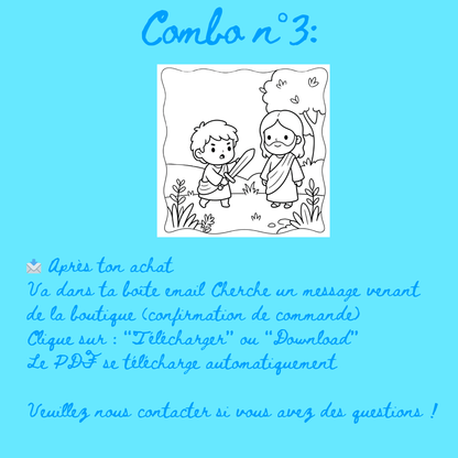 Combo n°25 - 10 pages de coloriage chrétien PDF