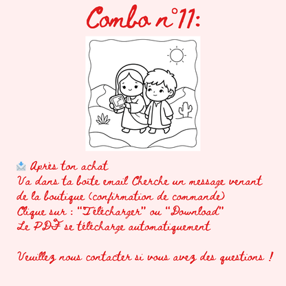 Combo n°33- 10 pages de coloriage chrétien PDF