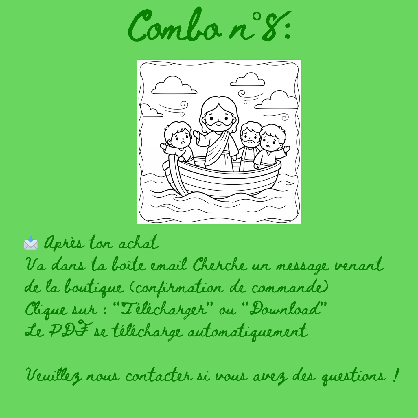 Combo n°30- 10 pages de coloriage chrétien PDF