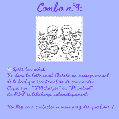 Combo n°31- 10 pages de coloriage chrétien PDF