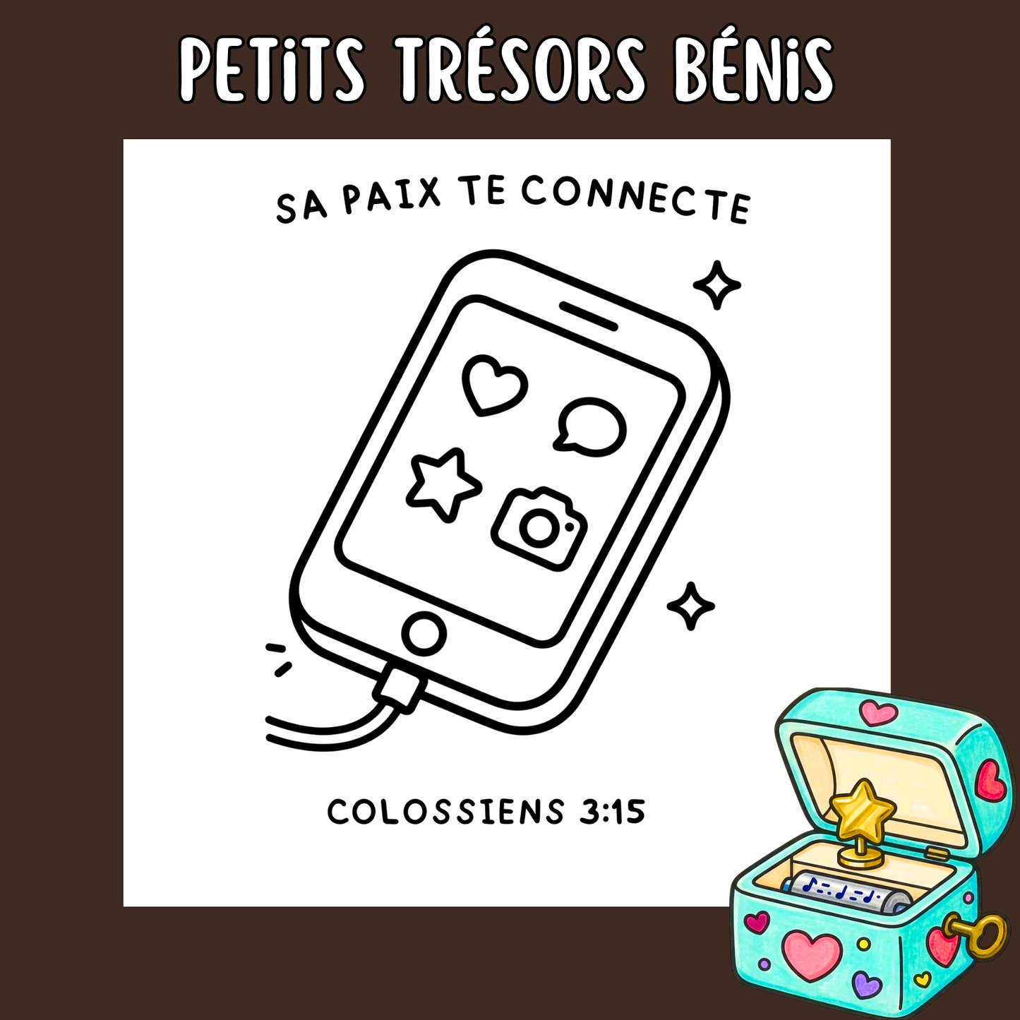 Petits Trésors Bénis : 50 pages de coloriage chrétien PDF