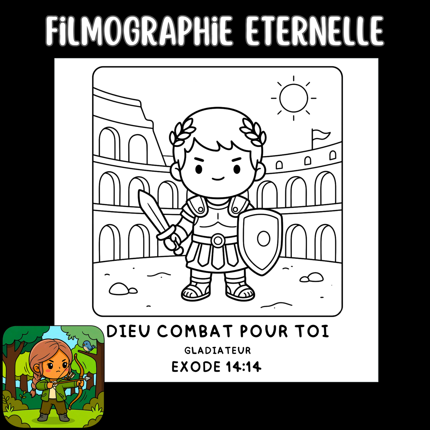 Filmographie Éternelle : 50 pages de coloriage chrétien PDF