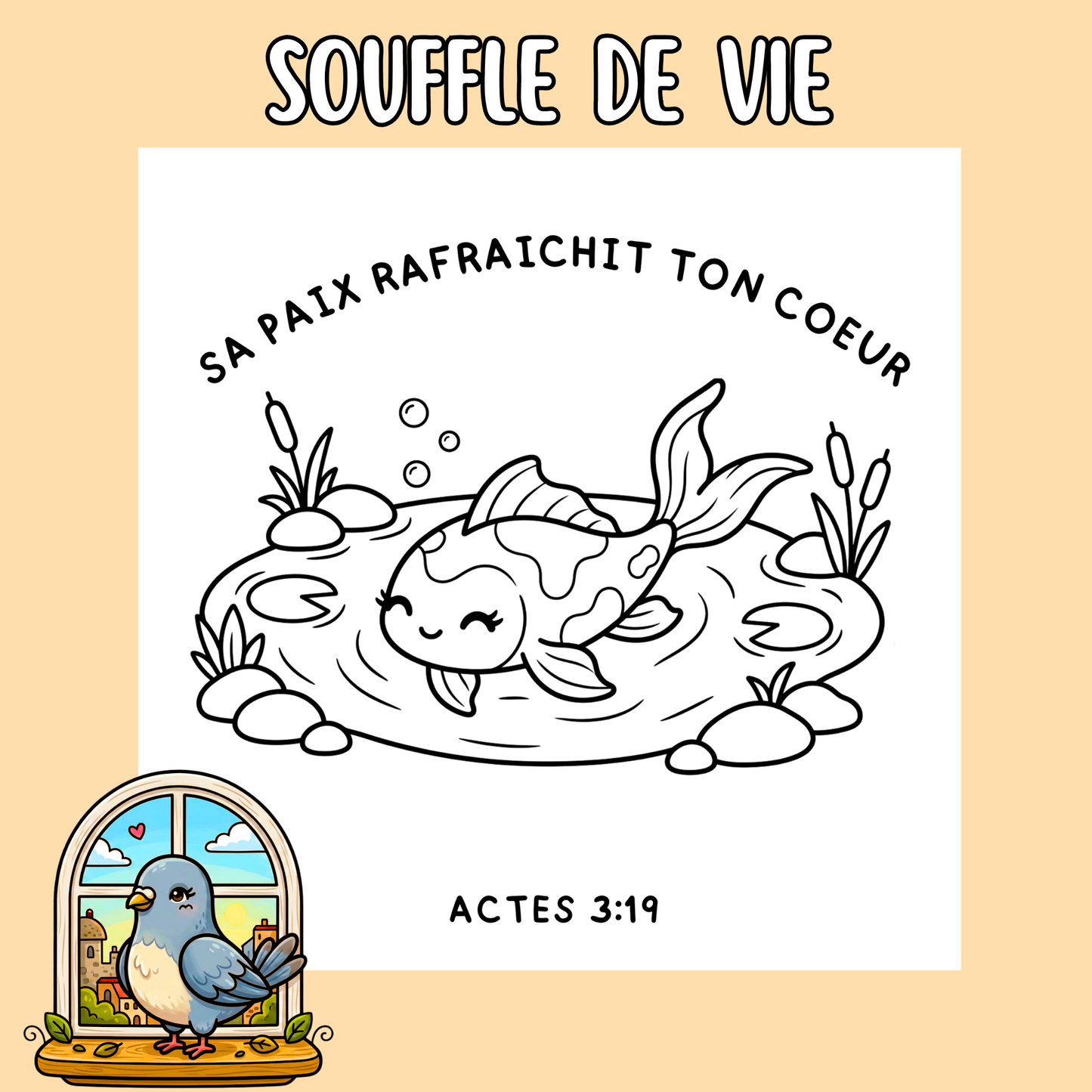 Souffle de Vie : 50 pages de coloriage chrétien PDF