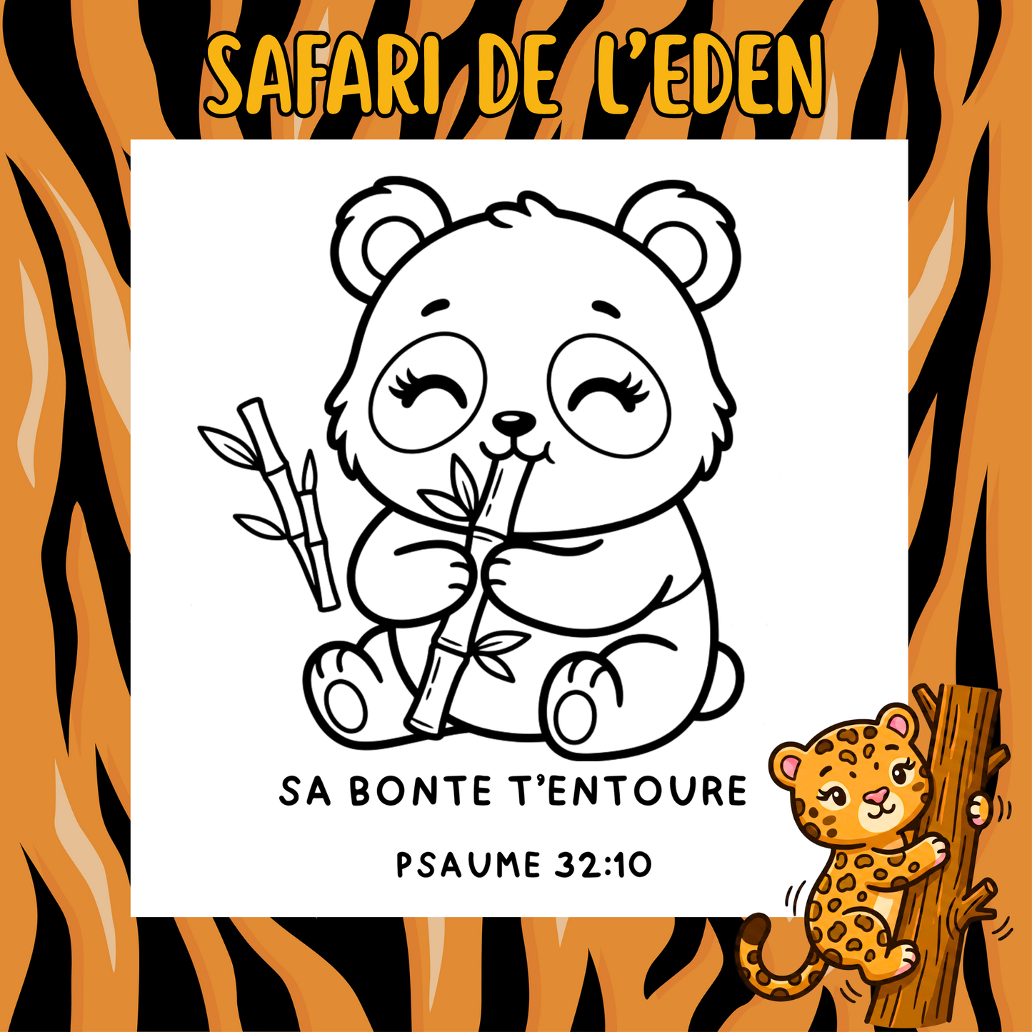 Safari de l’Éden : 50 pages de coloriage chrétien PDF