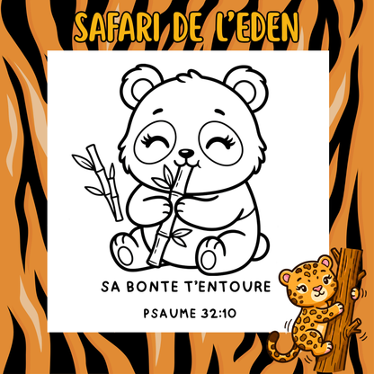 Safari de l’Éden : 50 pages de coloriage chrétien PDF