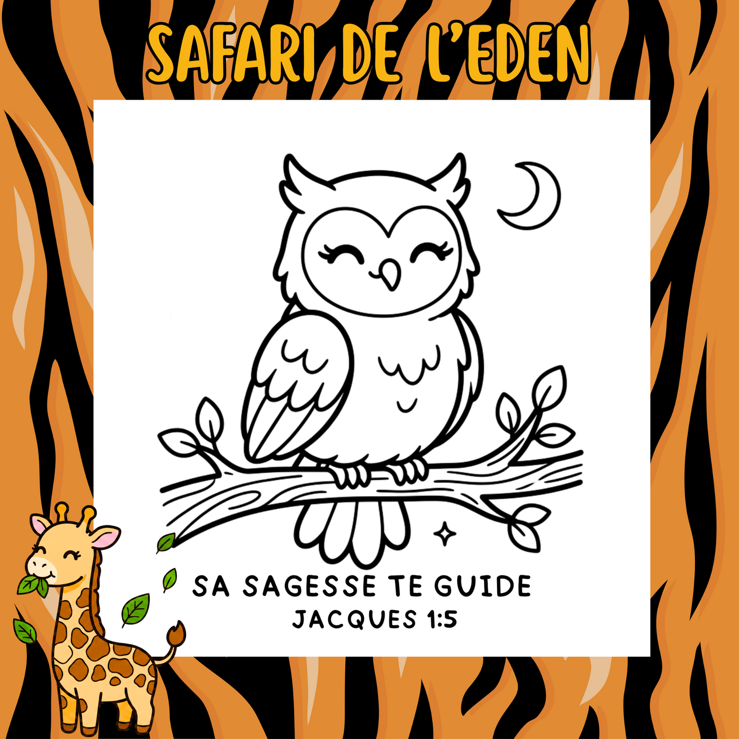 Safari de l’Éden : 50 pages de coloriage chrétien PDF