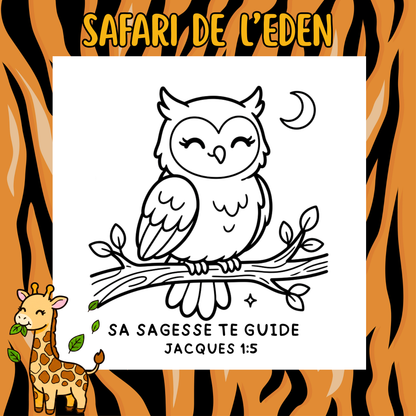 Safari de l’Éden : 50 pages de coloriage chrétien PDF