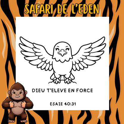 Safari de l’Éden : 50 pages de coloriage chrétien PDF