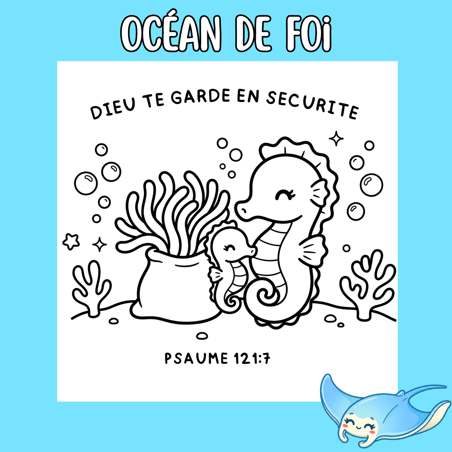 Océan de Foi : 50 pages de coloriage chrétien PDF