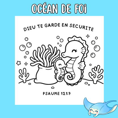 Océan de Foi : 50 pages de coloriage chrétien PDF